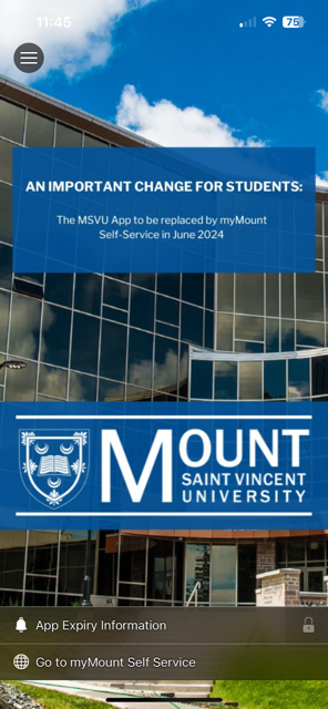 The Mount App to be replaced by myMount Self Service 2024 June