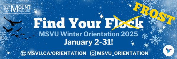 Find Your FROST (with Flock crossed out) - MSVU Winter Orientation 2025, January 2-31