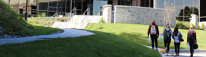 Students Walking on Campus