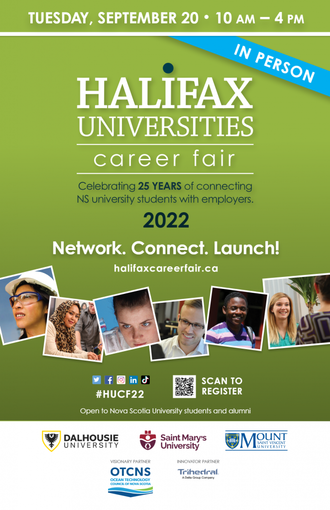 Halifax Universities Career Fair 2022 Inperson PREREGISTER NOW
