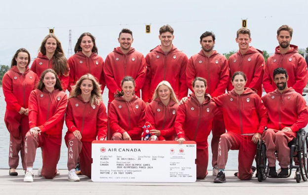 The Canadian Olympic and Paralympic canoe team for the Paris Olympics