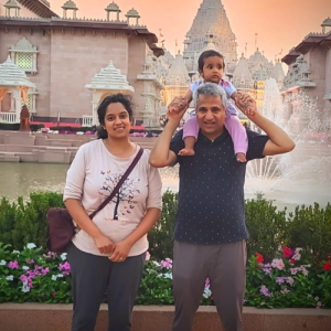 Ashwani and Nayha with their daughter, Kalyani