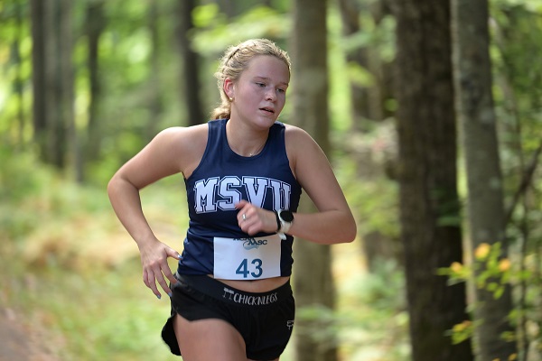 Madesen running during a cross country meet